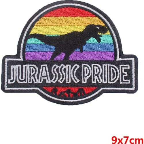 Punk Diy Badge Patch Dinosau Embroidered Patches For Clothing Heart Iron On Patches Sticker Sewing Applique Jacket Patch Shirt
