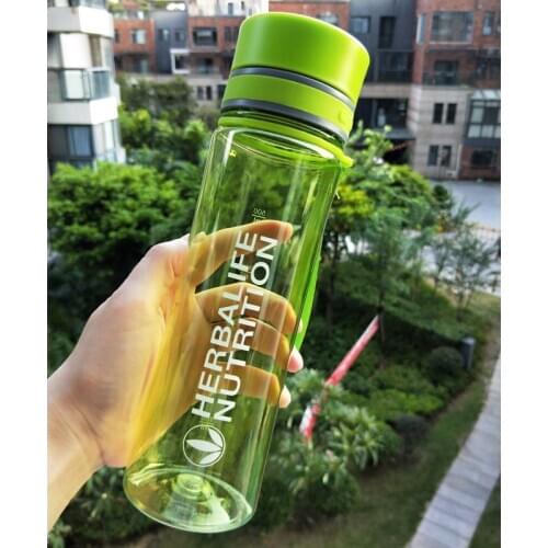 4 color 660ml Green Transparent BPA free Portable Space water bottle Herbalife Nutrition Plastic Sports Custom Shaker Bottle