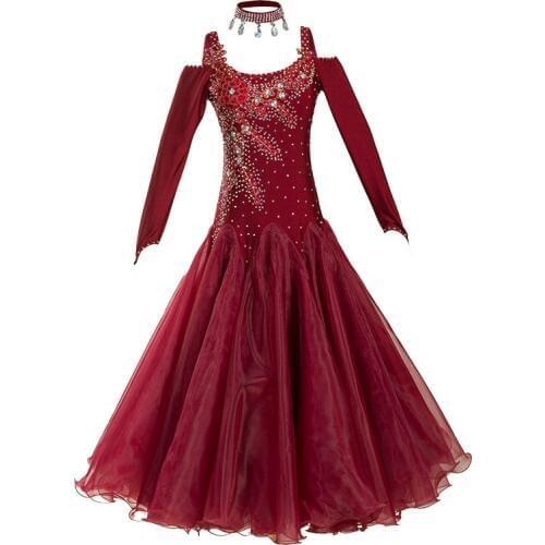 Ballroom dance competition dresses standard ballroom dress waltz dance dress for ballroom dancing swing dress long ball gown