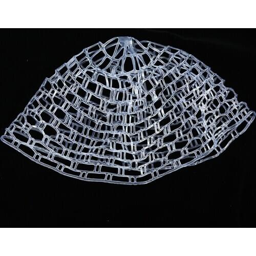 Portable Outdoor Fly Fishing Landing Net Clear Rubber Replacement Mesh Bag Rubber Net Bag Without Scraping Net Size M 100CM