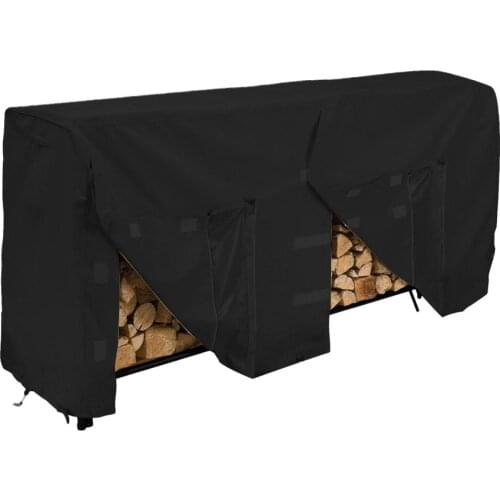 Fire Wood Storage Covers Firewood Windshield Dust-proof 210D 48 X 24 X 42 Inches Oxford Cloth Fireplace Logs Holder Covering