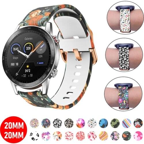 New 20mm 22mm Sport Silicone Wrist Strap for HONOR Magic Watch 2 42/46mm Soft Band for HONOR ES/GS Pro Watch Bracelet Watchband