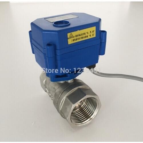 DN25 I inch stainless steel Motorized Ball Valve, DC5V 12V 24V AC220V Electrical Ball Valves 1" CR01 CR02 CR03 CR04 CR05