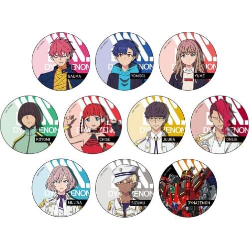 SSSS.DYNAZENON Anime Gauma Yomogi Asanaka Yume Minami Mujina Onija Chise Sizumu Dynazenon Metal Badge Brooch Pins