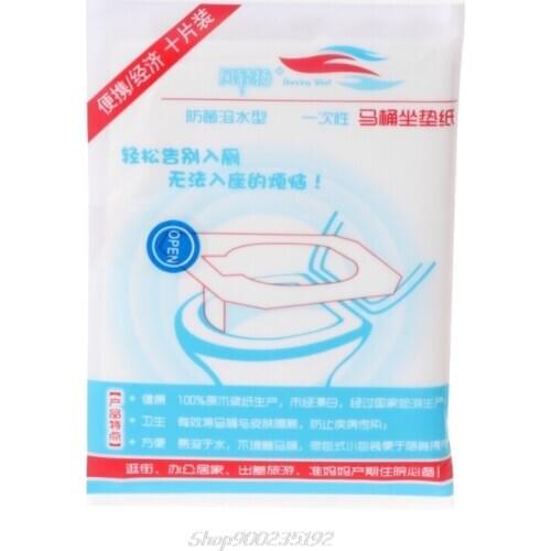 10 Pcs/Bag disposable toilet seat mat 100% waterproof toilet paper pad Jy22 20 Dropship