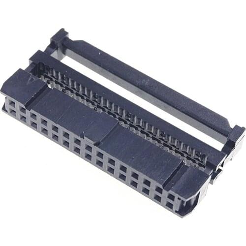 100 Pcs 0.100" 2.54mm 30 Pin dual Row IDC Connector Rectangular Female Socket Receptacle Ribbon Cable FC-30