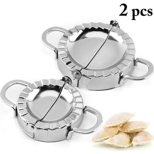 2 Pcs/Set Stainless Steel Dumpling Mold Household Lazy Must-Ravioli Making Mold Kitchen Dumpling Maker Baking Accessories Sets
