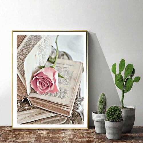 5D DIY Diamond Painting Flower Rose Rhinestones Full Square/Round Diamond Embroidery Book Mosaic Handmade Gift JX452