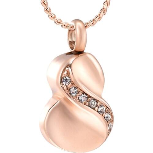 Infinity Cremation Jewelry for Ashes Crystal Pendant Keepsake Memorial Funeral Urn Women Necklace for Your Everlasting