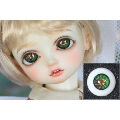 BJD doll eyes suitable for 12mm 14mm16mm18mm with small iris size turquoise glass doll accessories