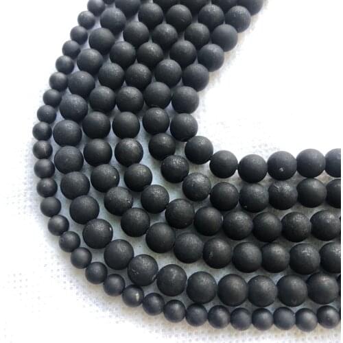 Russia Shungite 100% Natural Shungite Beads Dull Polished,Genuine Shungite Beads,4mm 6mm 8mm 10mm 12mm,1 of 15" Strand