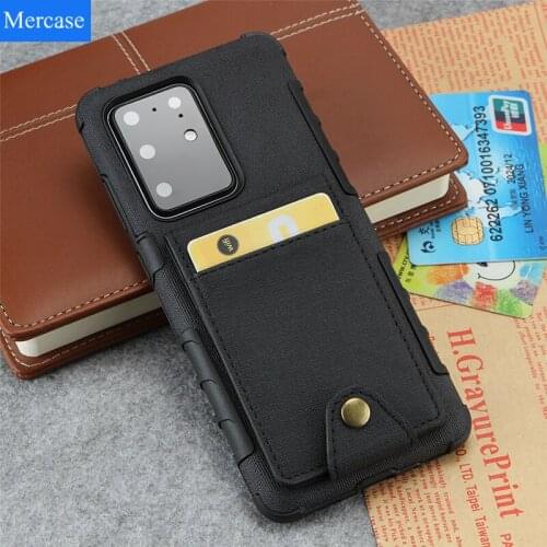 Mercase PU Wallet Phone Case for Samsung Galaxy S20 plus ultra Luxury Phone Case with Card Holder for Samsung Note 8 9 A20 50 70
