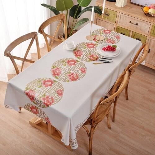 Plaid Decorative Tablecloth with Tassel Waterproof Oilproof Thick Rectangular Wedding Dining Table Cover Tea Table Cloth Nappe