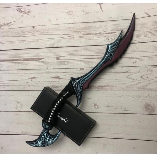 1:1 Cos Anti Mage Scythe of Vyse Elf Weapon Prop Role Play Model 50CM PU Model