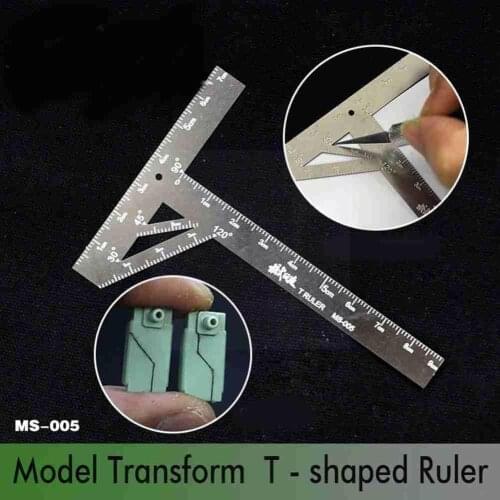 Gundam Military Model Tool ABS Plastic Sheet Transformation Machine Cutting Line Steel T-ruler Ruler Armor Scribed MS005 Up C1M5