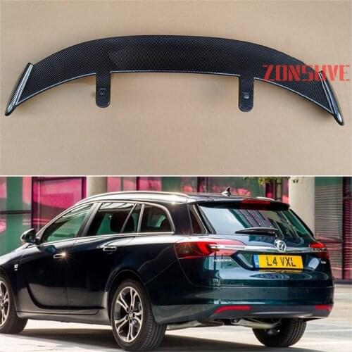 Use For Opel 2014 Insignia ABS Plastic Carbon Fiber Look Hatchback SUV Roof Rear Wing Body Kit Accessories