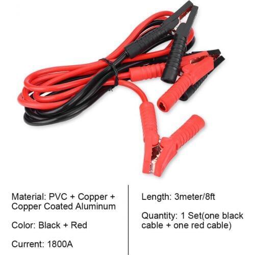Booster Cable 1800A 3meter/10ft Heavy Duty Car Power Booster Cable Emergency Battery Jumper Cables Battery Jumper lgnition wires