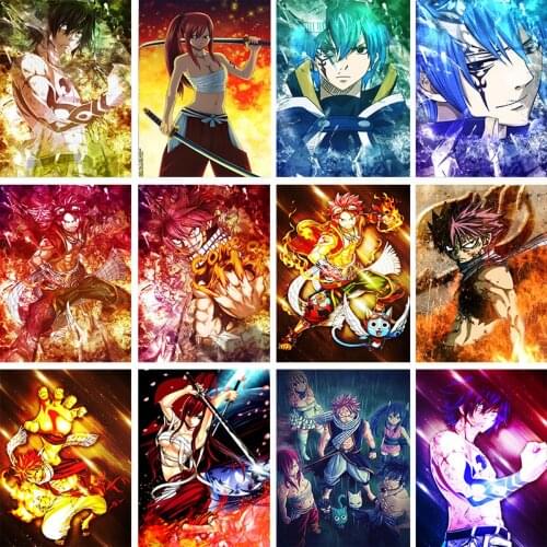 Canvas Painting Wall Art Anime Posters Fairy Tail Natsu Prints Room Decor Pictures for Wall Decor Bedroom Kids Home Decoration