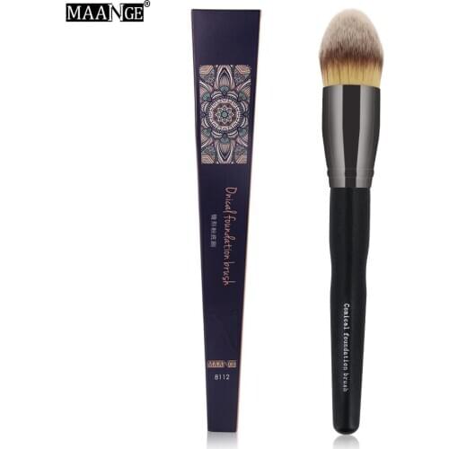 1Pcs Professional Foundation Brush Round Angle Soft Powder Cream Bronzer Blend Makeup Brush Face Beauty Make Up Tools gift