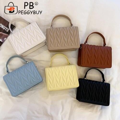 Classic Women Geometric Shoulder Bag Solid Color PU Leather Messenger Bags Temperament Chain Flap Purse Chic Bags