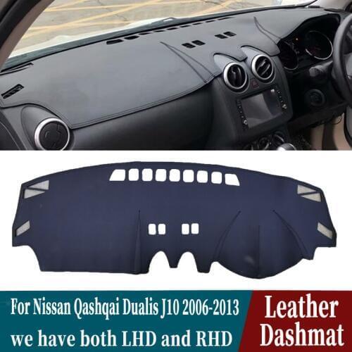 Leather Dashmat Dashboard Cover Pad Dash Mat Car-Styling accessories For Nissan Qashqai Dualis J10 2006 2007 2008 2009 2010 2011