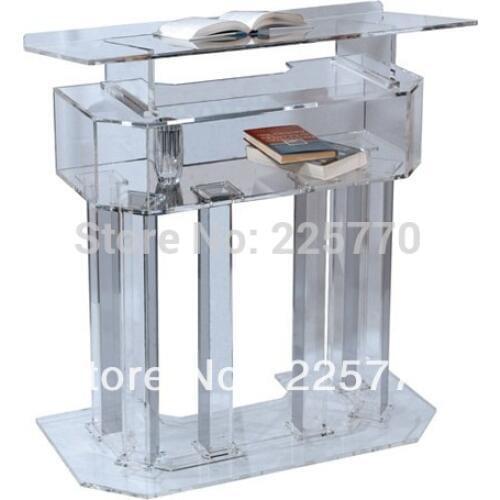 Crystal Clear Transparent Lectern Acrylic School Lectern Podium Office Furniture Podium