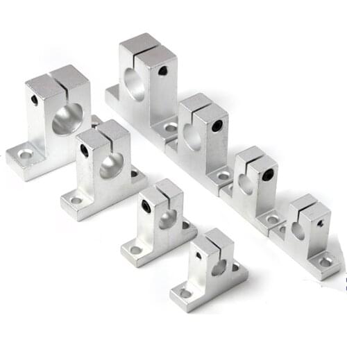 4pcs Linear Optical Shaft Vertical Support Fixed Bracket Fixing Aluminum Alloy Bearing Frame Polished Rod Holder 3D Printing