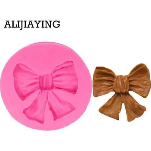 M0250 1Pcs 3D Bow Silicone Mold Fondant Mould Cake Decorating Tools Chocolate Gumpaste Molds, Sugarcraft, Kitchen Accessories