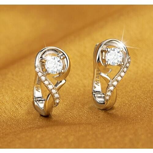 Fashion Magnetic Weight Loss Earrings 925 Sterling Silver Health Care Weight Loss Earrings Chakra Fat Burning Magnetic Jewelry