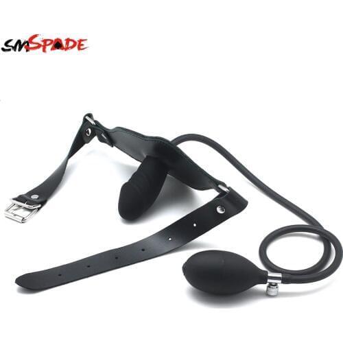 Smspade Inflatable Dildo Adult Sex Toys Dildos For Women Sex Game Huge Dildo Adult Toys Slave Bondage Gag Dildo Big Mouth Gag