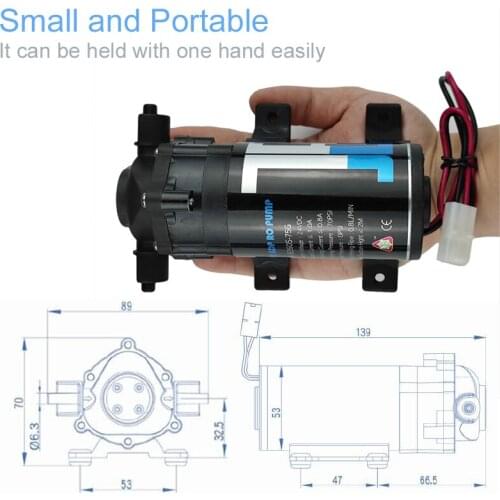 Quiet DC Pump 0.8L/Min Water Cylinder Pump Super Quiet For Patio Spray System Can Self-Priming Garden Atomization