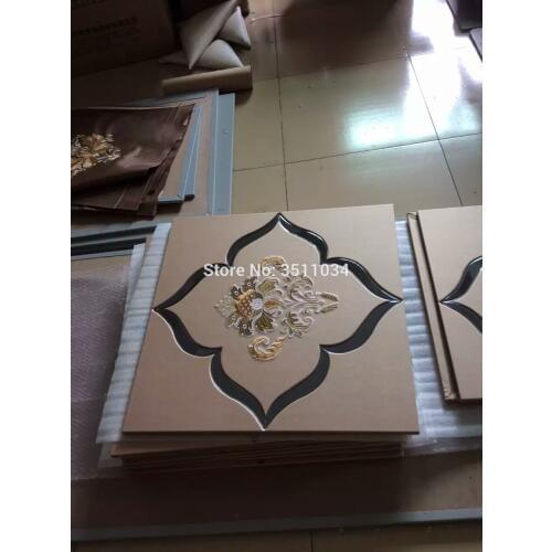 Embroidery Sound Asorption Various styles 3d mosaic home decor wall pictures faux leather wall panels