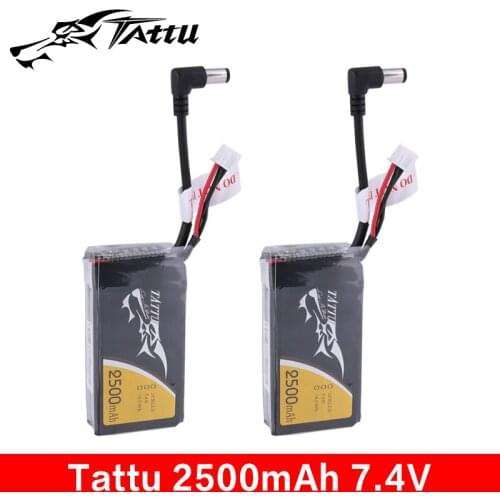 Tattu 2500mAh 2S1P Fatshark Goggles Lipo Battery Pack with DC5.5mm Plug for Fatshark Goggles