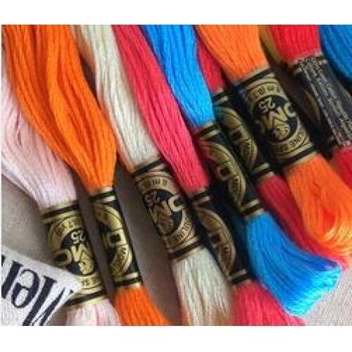 Oneroom 200 Pieces Original French DMC Thread--Embroidery Floss Thread Best Quality