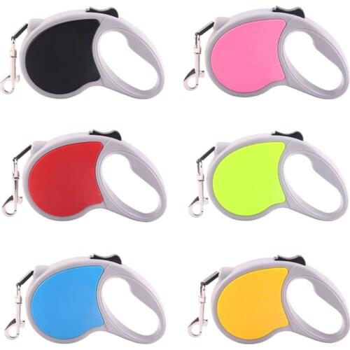 Retractable Dog Leash Black Red Blue Green Orange Pink Pet Puppy Traction Rope for Small Dogs Cats Doggy Nylon Leash for Walking
