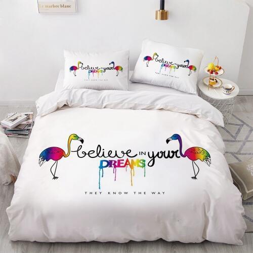 3D Custom Design Simple Letter White Single Double King Duvet Cover Set Quilt Covers Comforter Case Bedding Set Home Textile