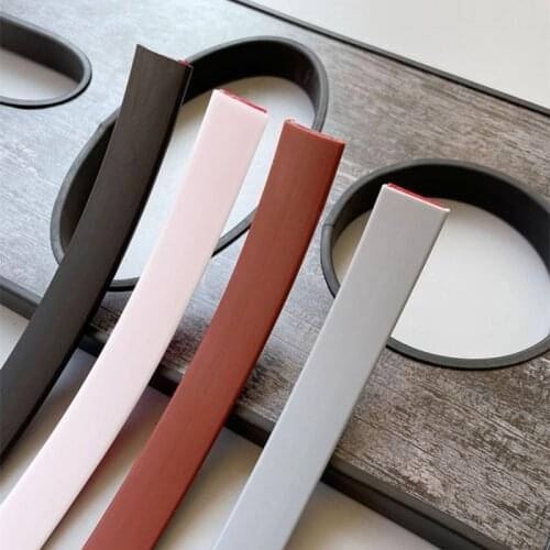 1M Self-adhesive Edge Strip banding tape soft PVC veneer sheets for Furniture Wardrobe Board decor table corner protector cover