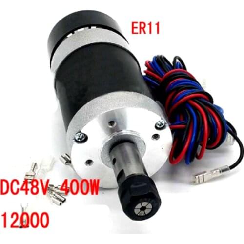 ER11 400W Air Cooled Brushless Spindle Motor Machine Tool Spinlde 55MM Diamter Router Spindle For CNC Milling Machine