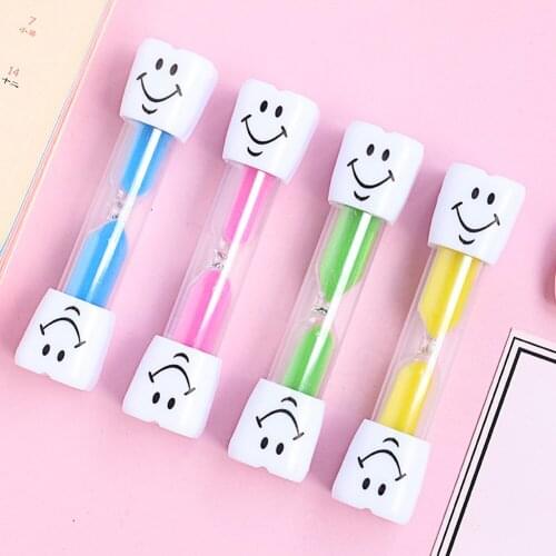 Cute Smiling Face Hourglass Children Kids Brushing Teeth Sands Timer Sandglass Dedicated Timer for Restaurant Waiting