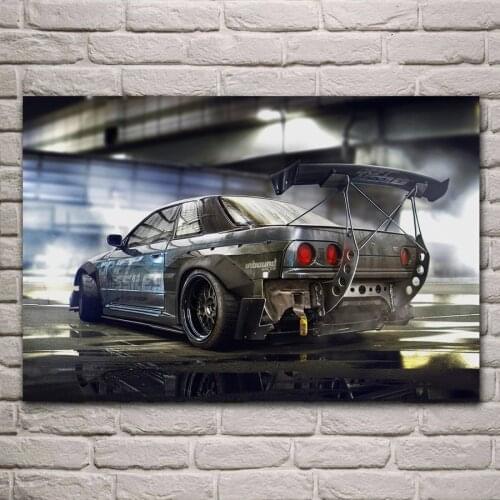 Skyline r32 supercar artwork sport car posters on the wall picture home living room decoration for bedroom KH627