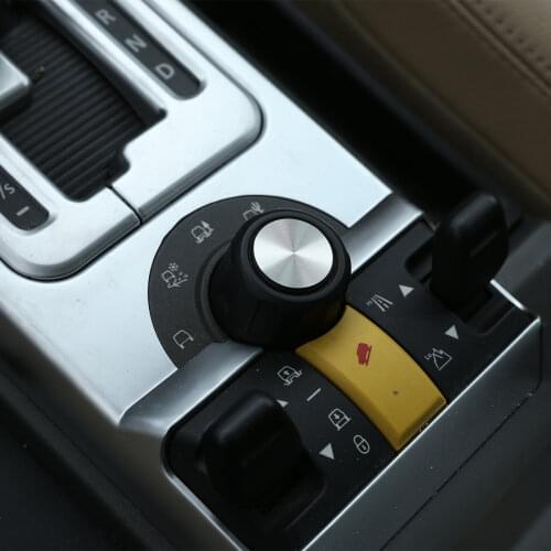 Stainless Steel Car Styling for Land Rover Discovery 3 Central Control Gear Terrain Mode Adjustment knob Sticker Car Accessories