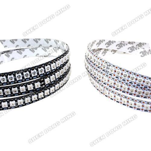 50M 144IC/m WS2812 led pixel strip built-in IC RGB white/black PCB digital led strip for car cabinet home KTV Wedding Party