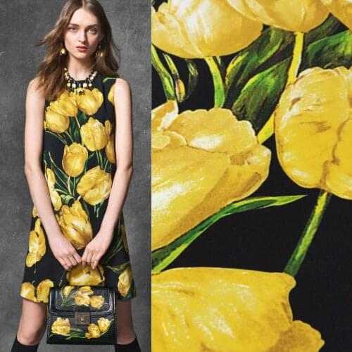 Customized Fabric Cloth 100% Polyester Textile Digital Printing for Dress by Meter Clothing Design Sewing Fabric