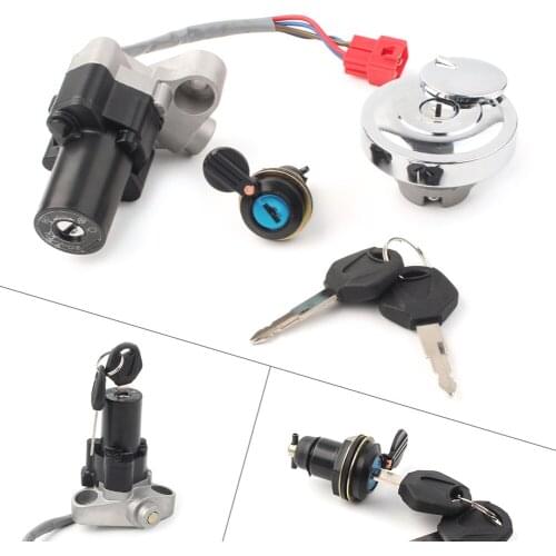 Motorcycle Fuel Gas Cap Ignition Switch Seat Lock Set Aluminum Alloy For Yamaha V-Star XVS250/650/1100