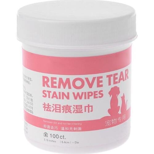 100pc Pet Eye Wet Wipes Dog Cleaning Paper Towels Cat Tear Stain Remover Wipes Grooming Supplies
