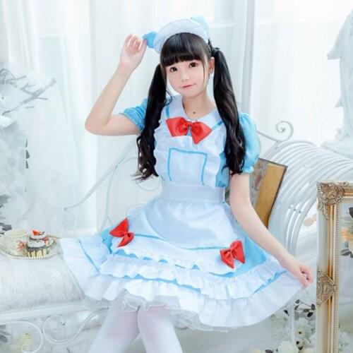 Amine Purple Gothic e Girl Lolita Outfit Maid Dress Cosplay Costume Suit for Girls Woman Waitress Maid Party Costumes