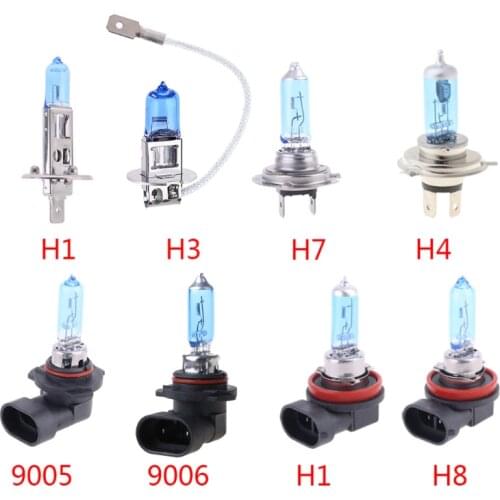1pc Halogen Bulb H1/H3/H4/H7/H8/H11/9005/9006 12V 55W 5000K Quartz Glass Car Headlight Lamp RXBE