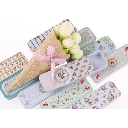 1PC Portable Square Mini Iron Pill Box Pill Cases Tin Box Random 9.2*3.2*1.5cm Hot Sale