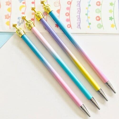 2pcs Crown Cap Metal Gradient Mechanical Pencil Writing Pencils 0.5mm