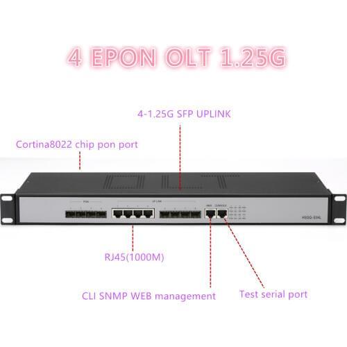 4 PON port mini ftth fiber optic 4 pon port 4 SFP slots epon OLT 10/100/1000Mauto-negotiable 4 SFP port PX20+ PX20++ PX20